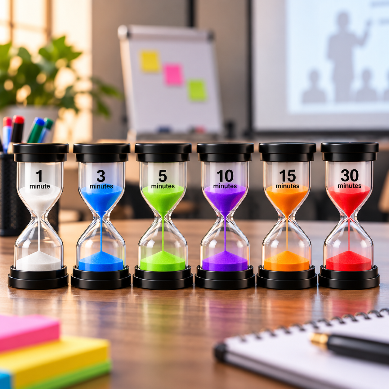 Training Hourglass Timers – 6-Piece Set Images